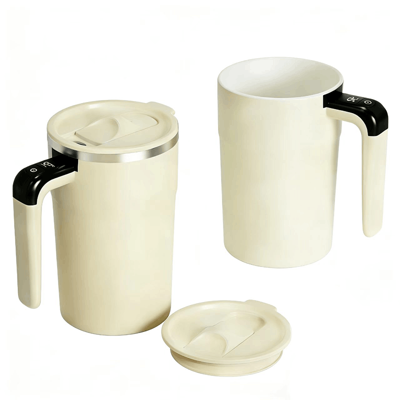 304 Stainless Steel Self-Stirring Mug with Temperature Display